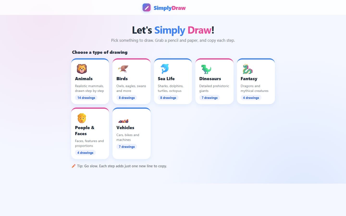 Simply Draw homepage