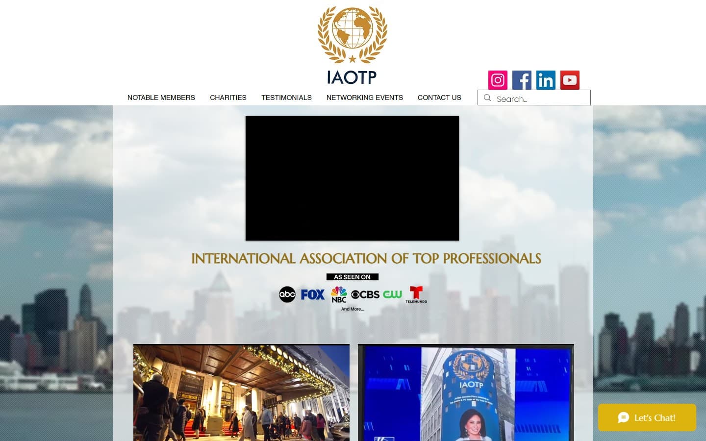 IAOTP homepage before redesign