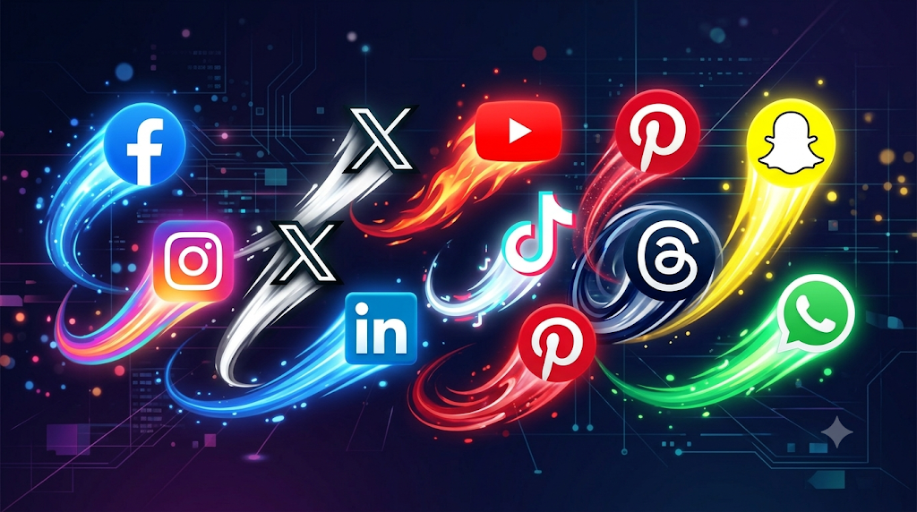 Social media platforms connected on autopilot